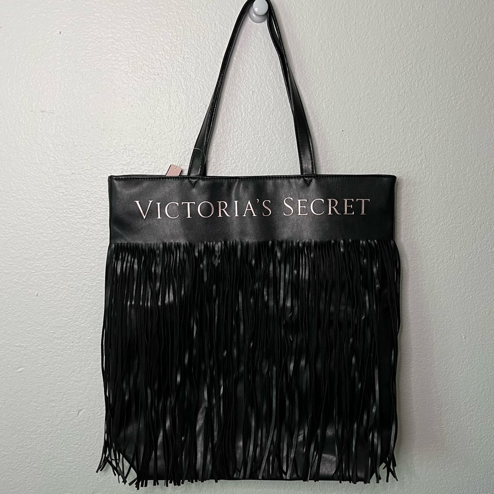 Black Fringe Victoria's Secret Bag